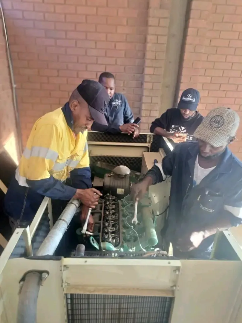 Industrial generator repair team on-site in Gauteng
