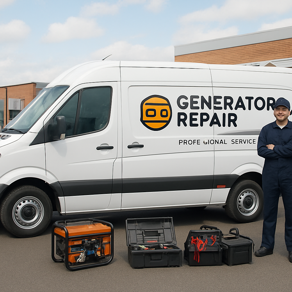 Generator repair service vehicle and team